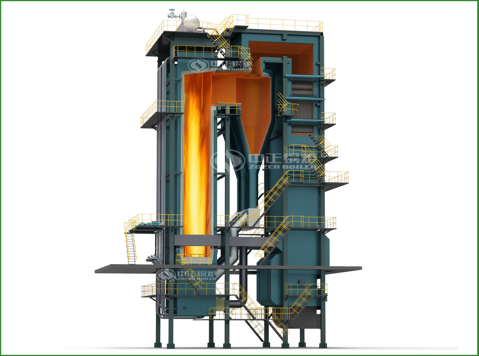 DHX Coal-Fired CFB (Circulating Fluidized Bed) Hot Water Boiler